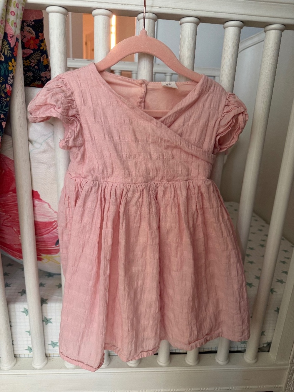 H&M Pink linen dress 2T